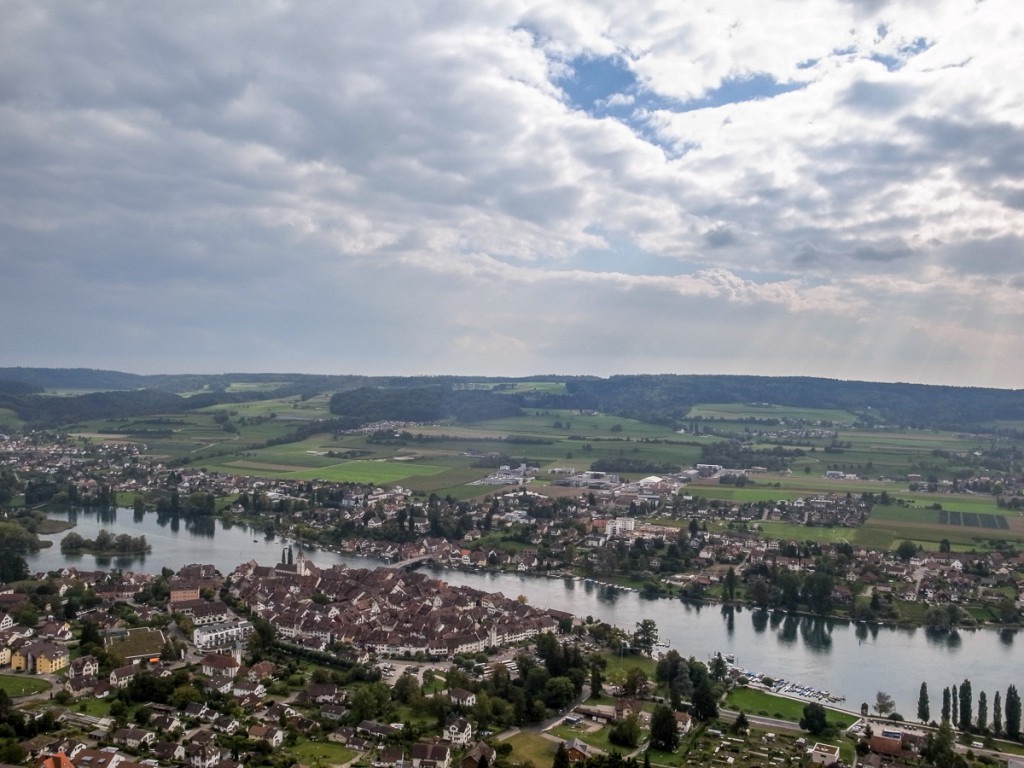 Blick von Burg Hohenklingen auf Stein am Rhein
