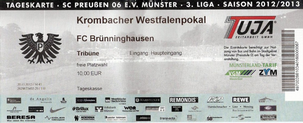 Ticket Preußen Münster
